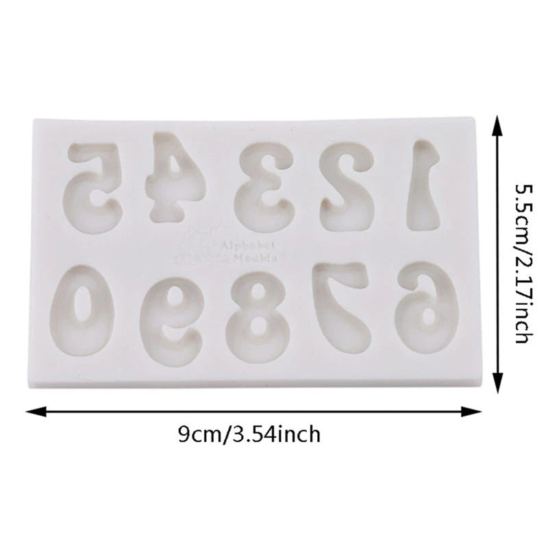 Arabic Numerals And English Alphabet Silicone Mold