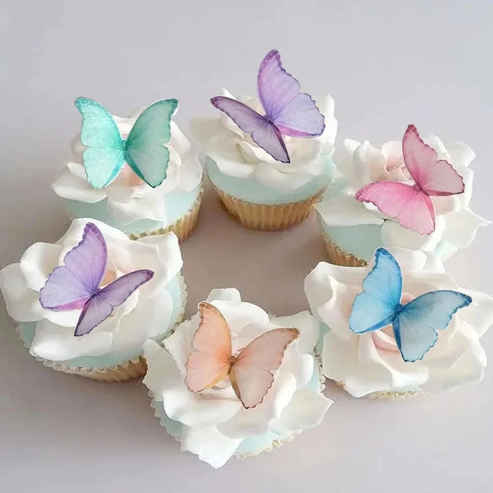 48Pcs Butterfly wafer paper treat decoration