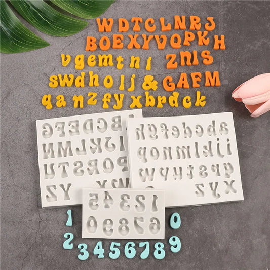 Arabic Numerals And English Alphabet Silicone Mold