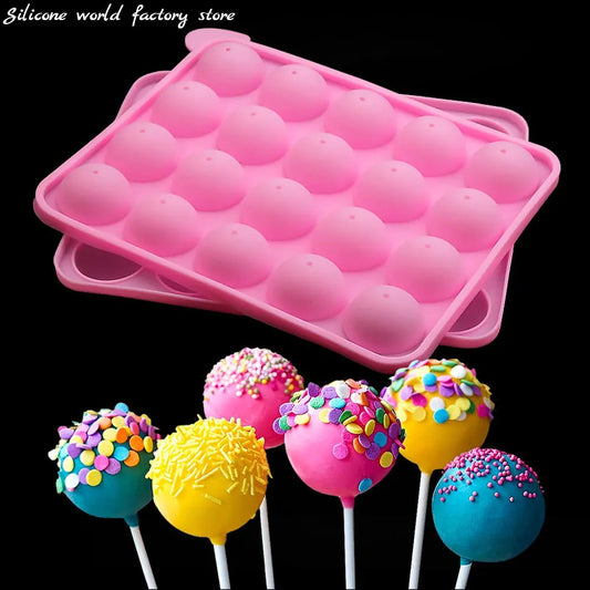 20 Stick silicone cakepop mold with sticks