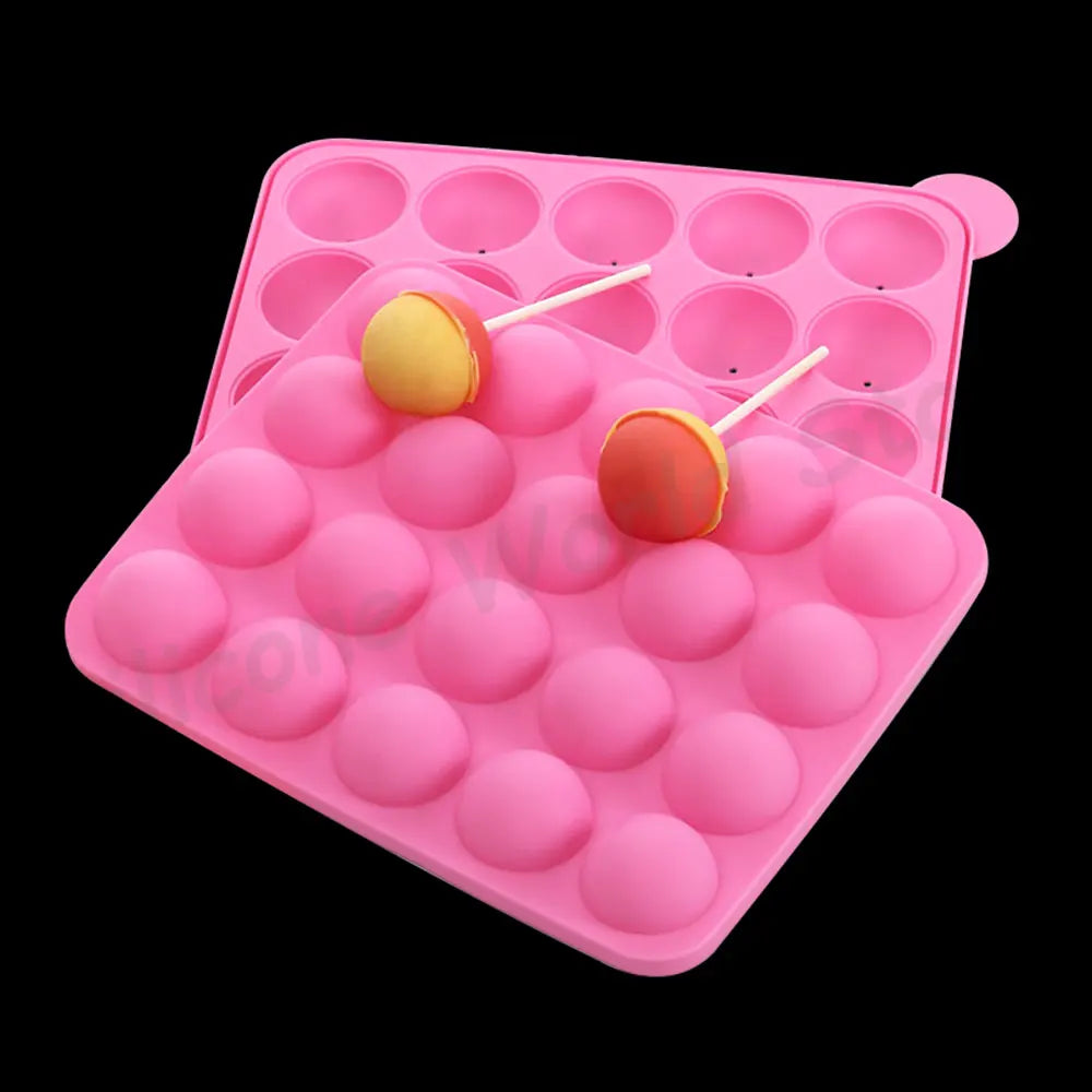 20 Stick silicone cakepop mold with sticks